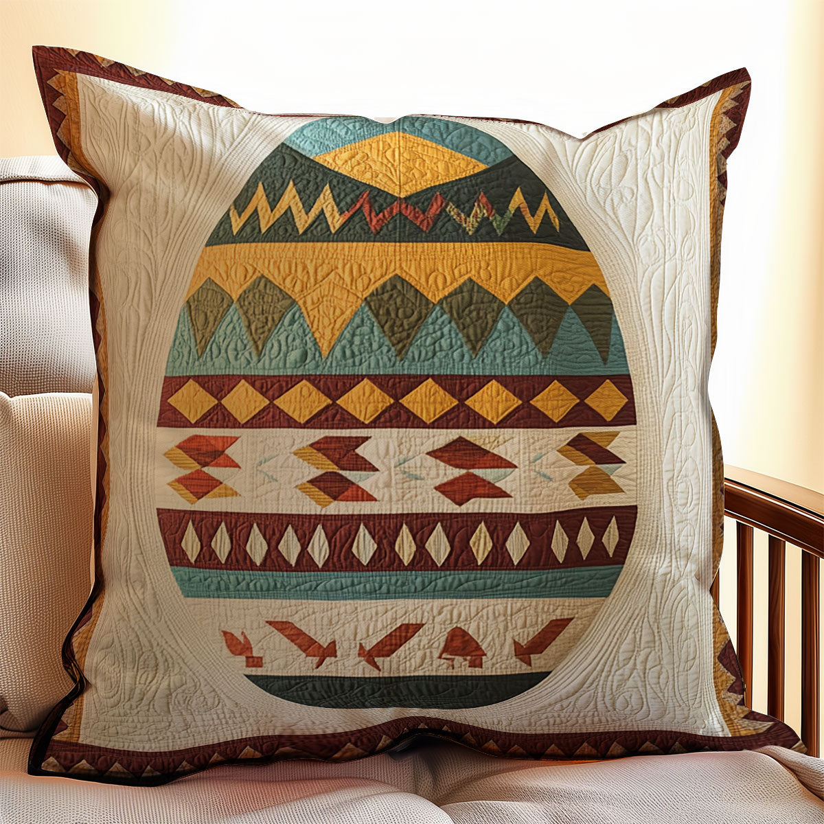 Easter Egg Native American WX0403108CL Quilt Pillow Case
