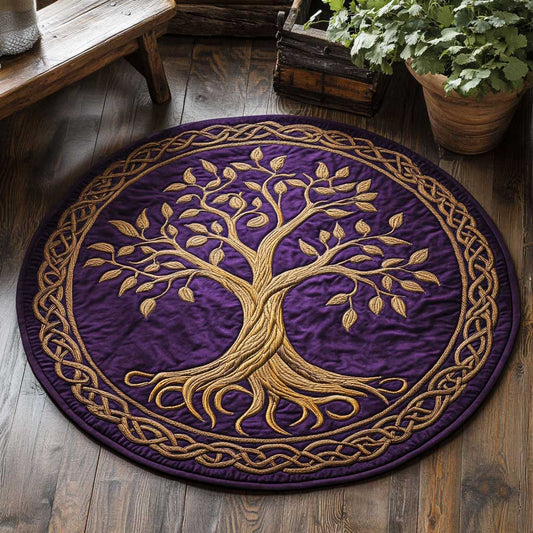 Mystic Tree Of Life WN2103099CL Quilted Round Mat