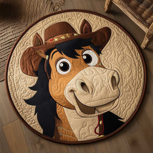 Rodeo Horse WN1903010CL Quilted Round Mat