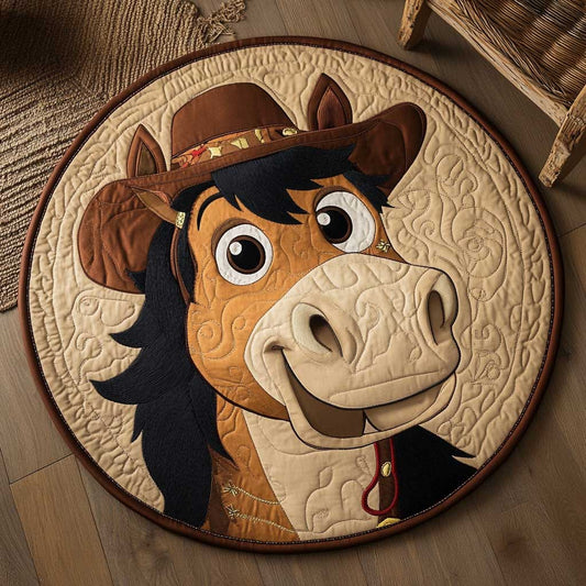 Rodeo Horse WN1903010CL Quilted Round Mat