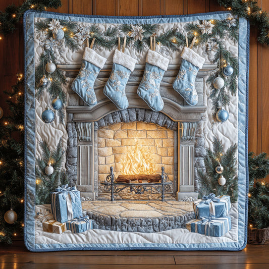 Frosty Fireplace CW2510021CL Quilt