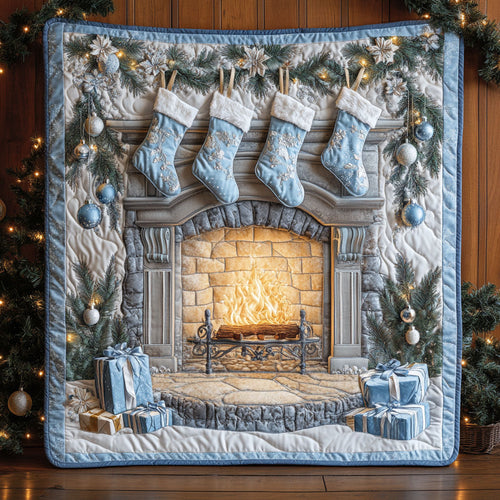 Frosty Fireplace CW2510021CL Quilt