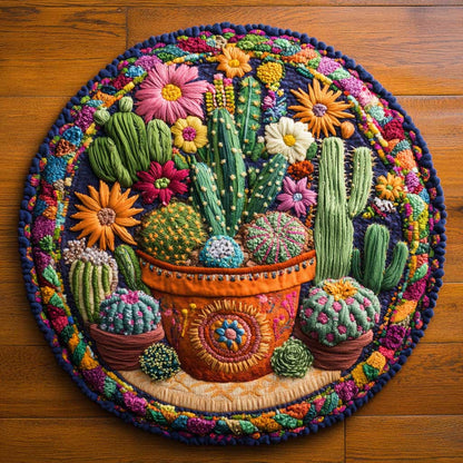 Cactus Moonlight WN0505032CL Quilted Round Mat