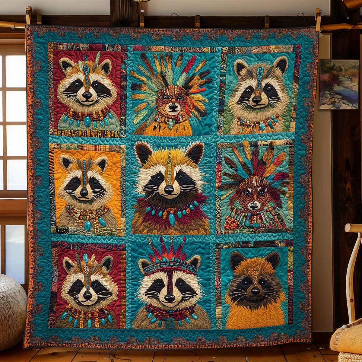 Raccoon Guardian WN2401030CL Quilt