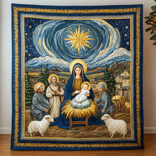 Golden Halo Nativity LT0611014CL Quilt