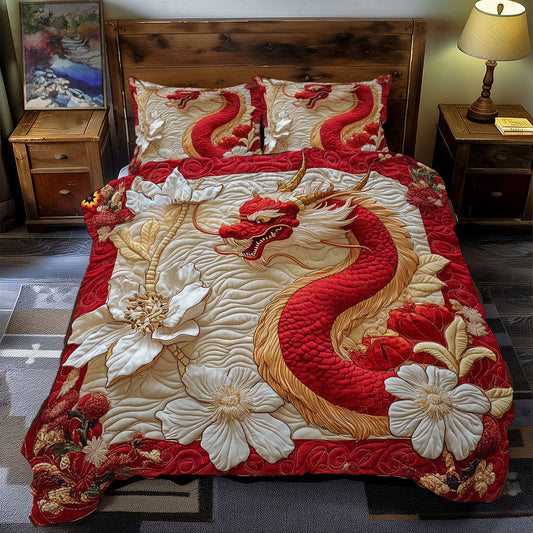 Red Gold Dragon WY0712076CL Duvet Cover Set