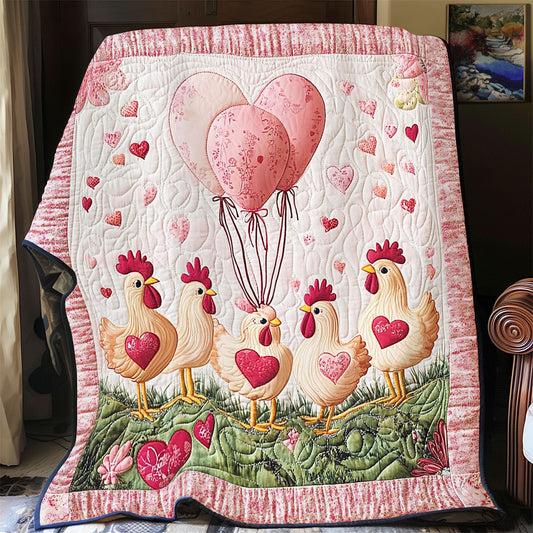 Valentine In Chicken Farm WY1701066CL Quilt