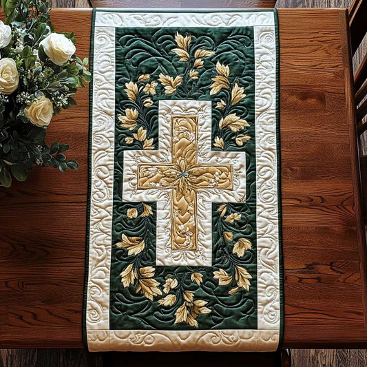 Cross Symbol CQ2504013CL Quilted Table Runner