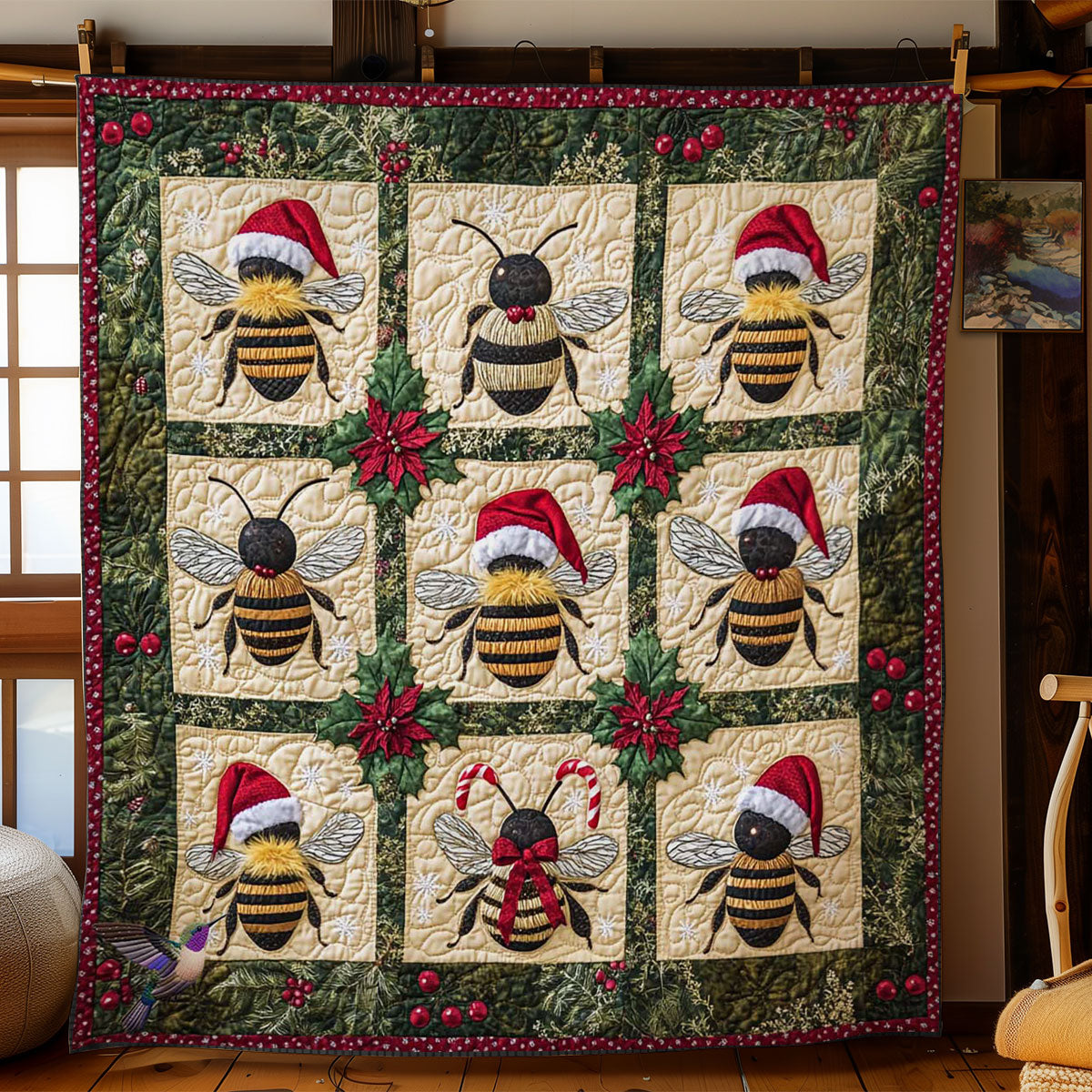 Santa’s Busy Bees WN1312057CL Quilt