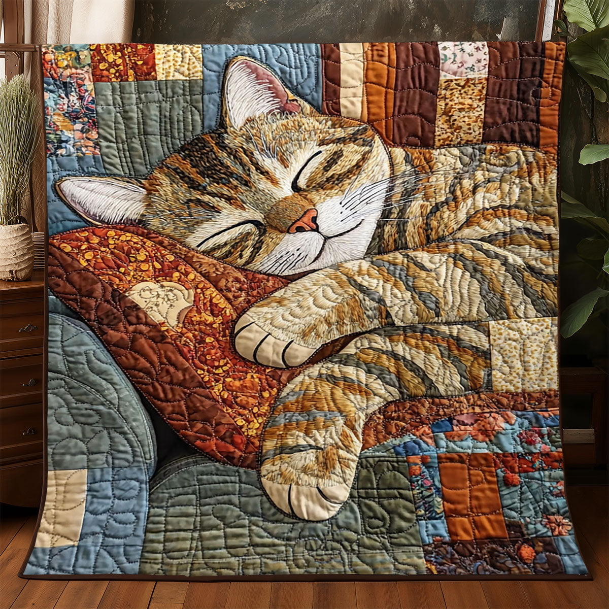 Vintage Cat WJ2104040CL Quilt