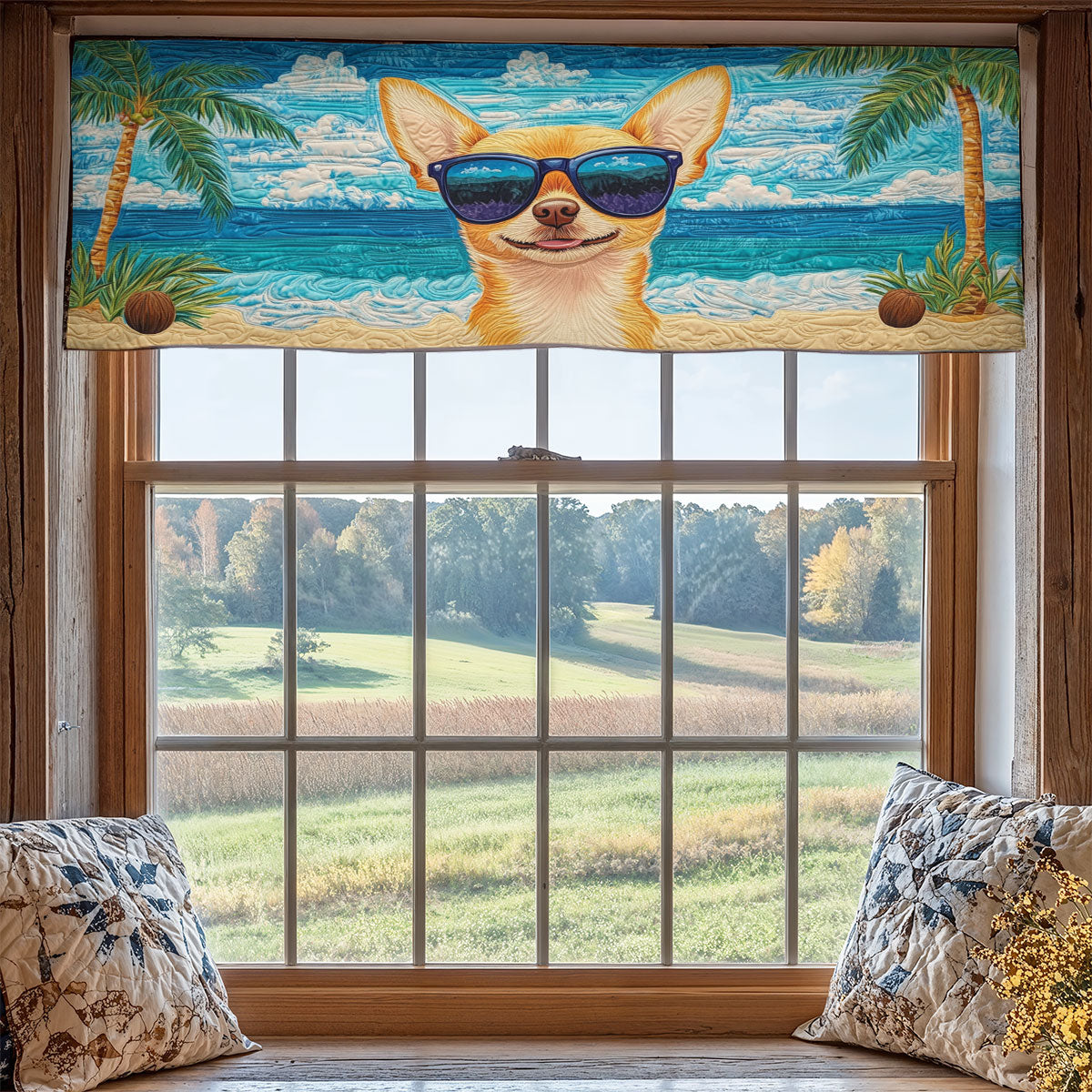 Chihuahua Beach WX2205011CL Quilted Valance