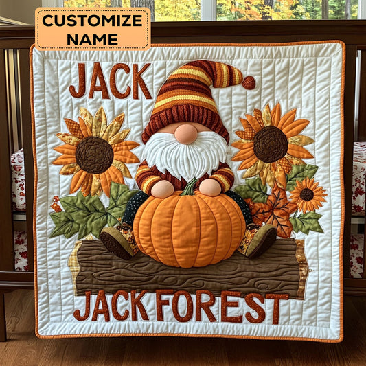 A Fall Tale WJ3107002CL Personalized Baby Quilt