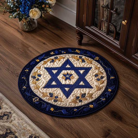 Jewish Star Glory WN2203049CL Quilted Round Mat