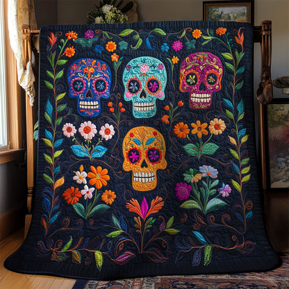 Floral Calavera WY0703026CL Quilt