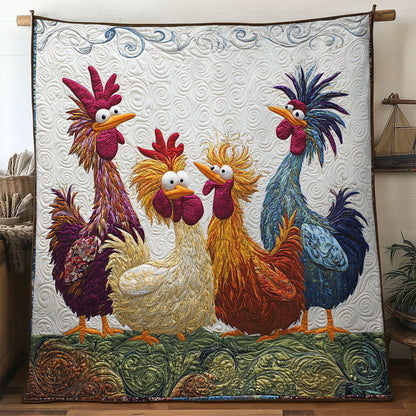 Chicken Huddle Row WN1406007CL Quilt