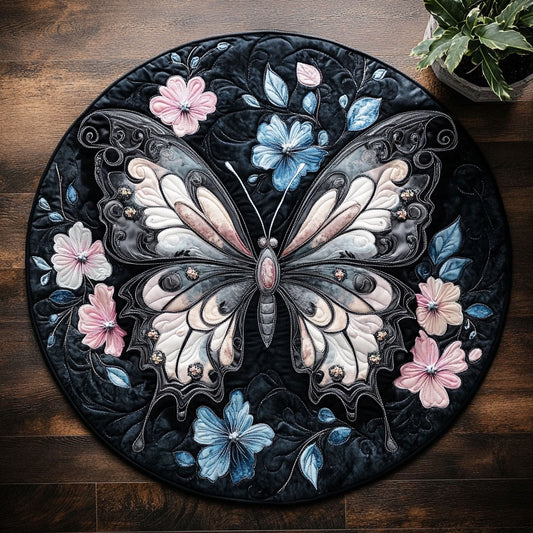 Magic Butterfly CW0207026CL Quilted Round Mat