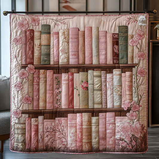 Reading Pink Bookshelf  WU2310008CL Quilt