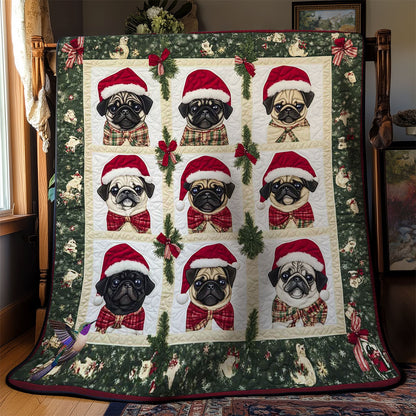 Santa Pug WN1312004CL Quilt