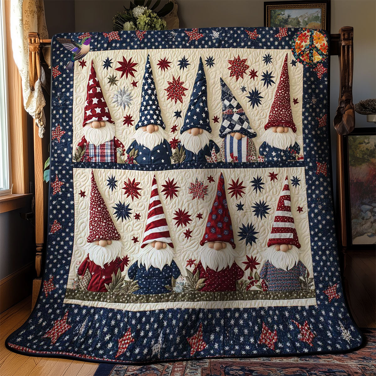 Freedom Gnome Celebration WN2811014CL Quilt