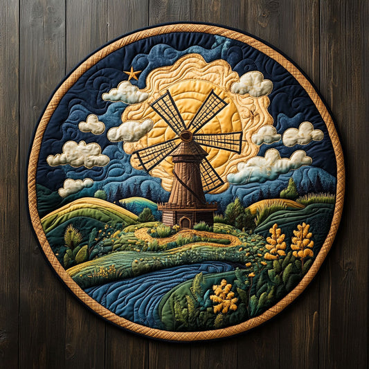 Windmill Dream CM2905027CL Quilted Round Mat