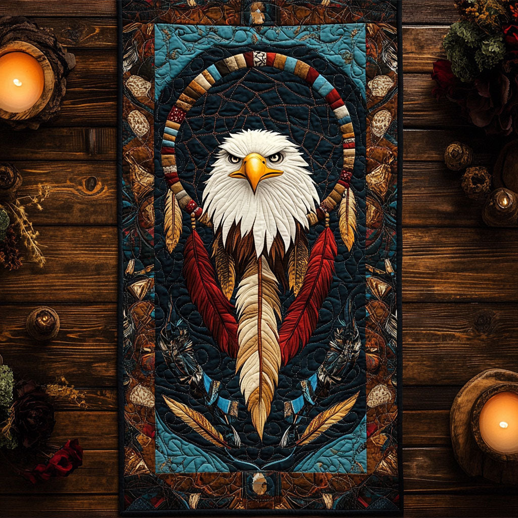 Freedom Feather CM0206051CL Quilted Table Runner