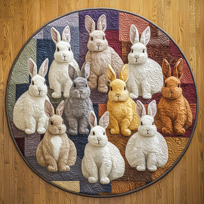 Bunny Circle CW2607006CL Quilted Round Mat