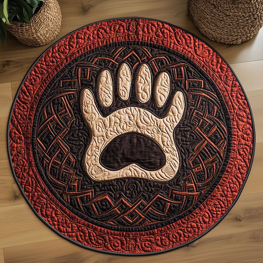Viking Guardian Bear WP2304026CL Quilted Round Mat