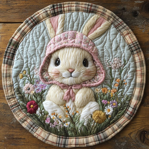 Sweet Bunny Patch WN1807094CL Quilted Round Mat