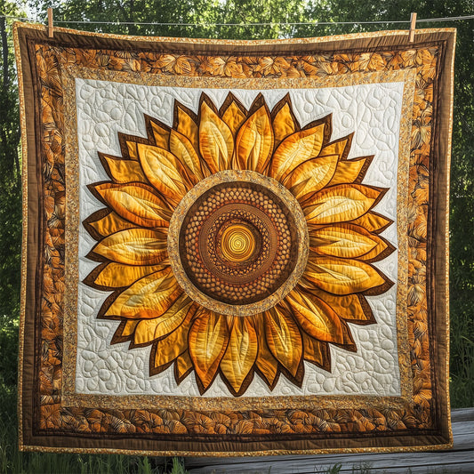 Sunflower Kaleidoscope Mandala LT2409007CL Quilt