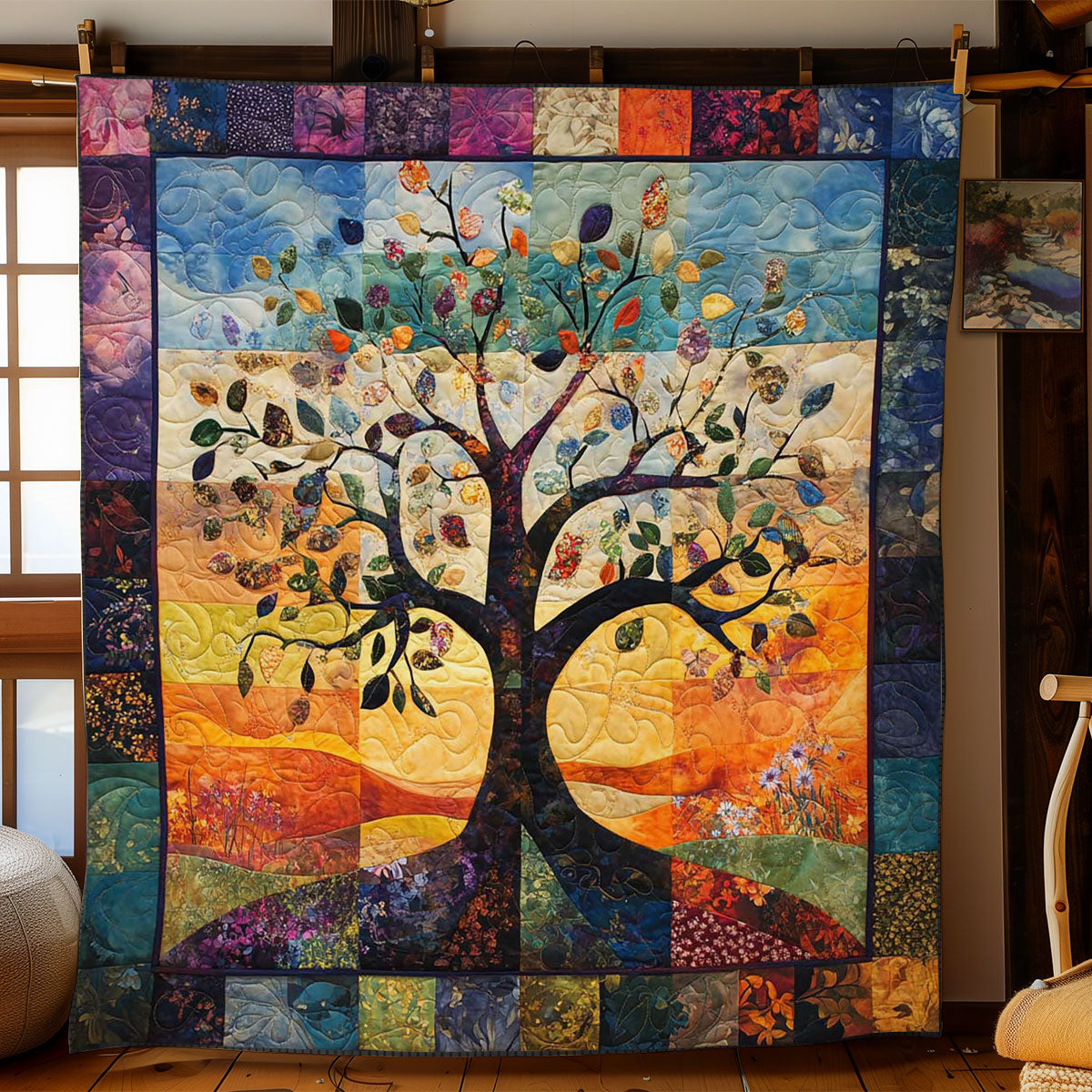 Patchwork Tree Of Life WN0301007CL Quilt