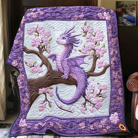Purple Flower Dragon WY2012059CL Quilt