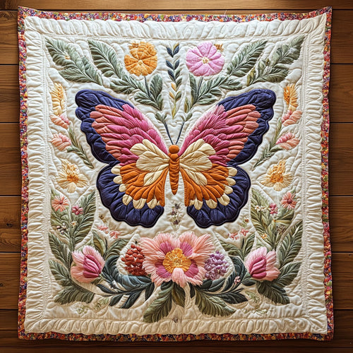 Floral Butterfly CW0107017CL Quilt