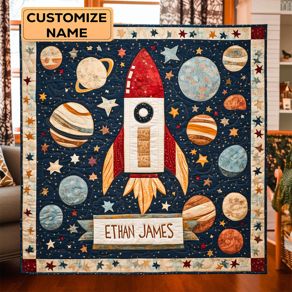 Star Rocket WJ3107006CL Personalized Baby Quilt