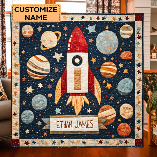 Star Rocket WJ3107006CL Personalized Baby Quilt