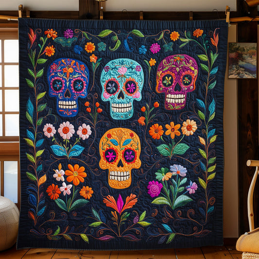 Floral Calavera WY0703026CL Quilt