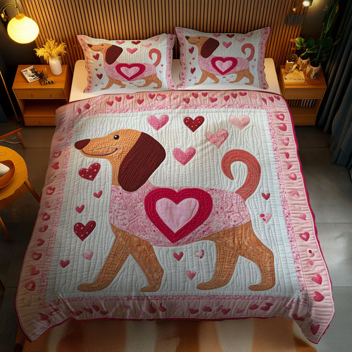 Dachshund Hearts WN3112055CL Duvet Cover Set