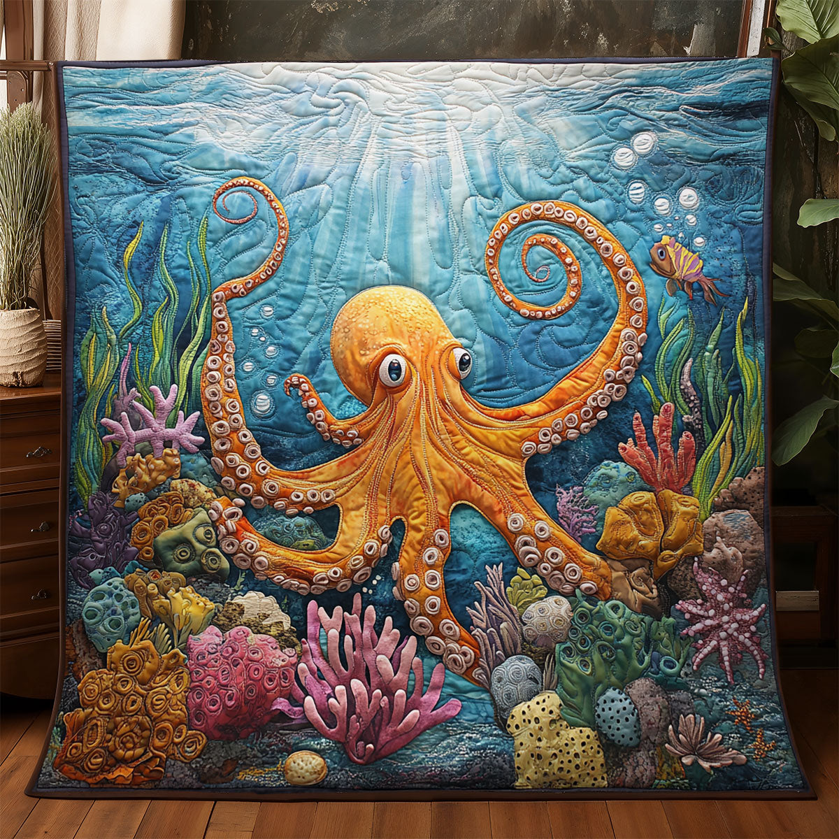 Coral Octopus WX0406013CL Quilt