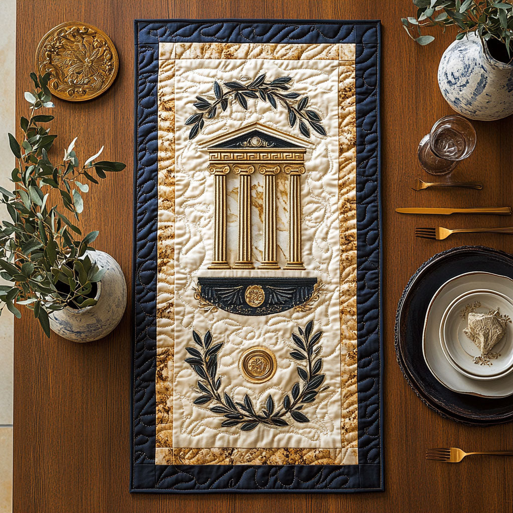 Olympian Elegance CP1606002CL Quilted Table Runner