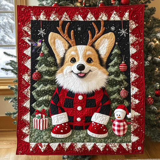 Holiday Corgi WN2510073CL Quilt