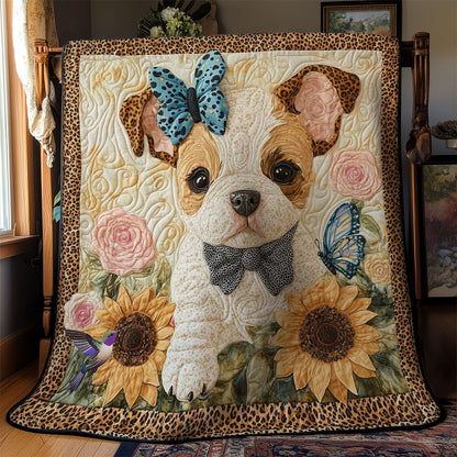 Floral Bulldog WN2412025CL Quilt