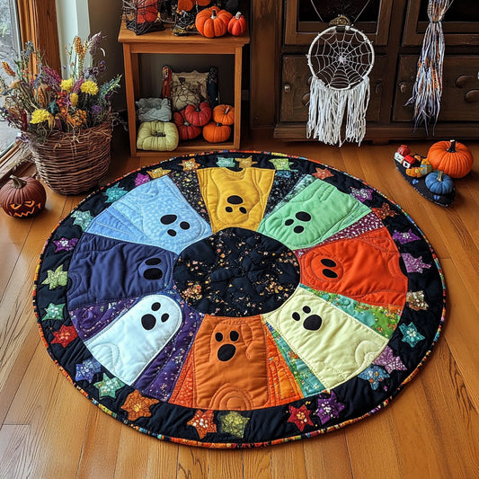 Echoes In Color WJ0708131CL Quilted Round Mat