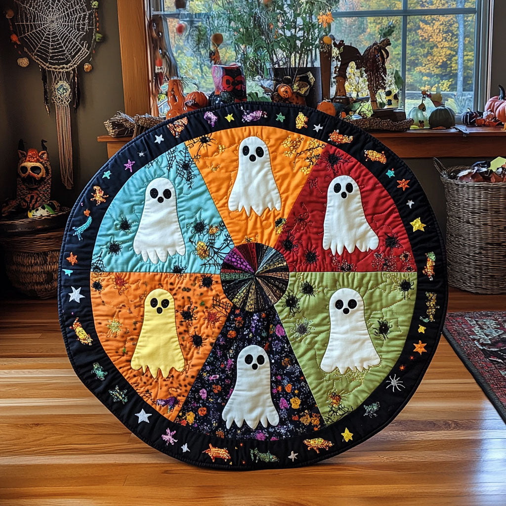 Echoes In Color WJ0708132CL Quilted Round Mat