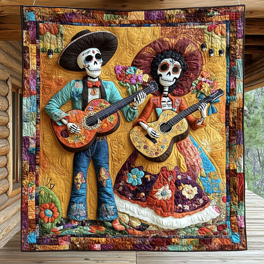 Skeleton Couple Dance CP1005028CL Quilt