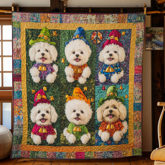 Colorful Bichon Frise WN0711086CL Quilt