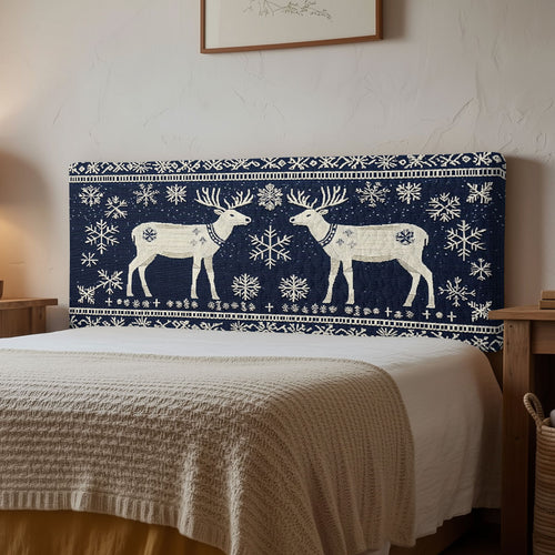 Winter Stags CP1912017CL Quilted Headboard Slipcover