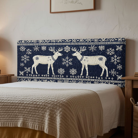 Winter Stags CP1912017CL Quilted Headboard Slipcover