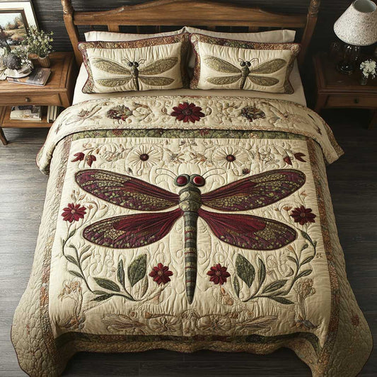 Vintage Red Dragonfly WP2502059CL Duvet Cover Set