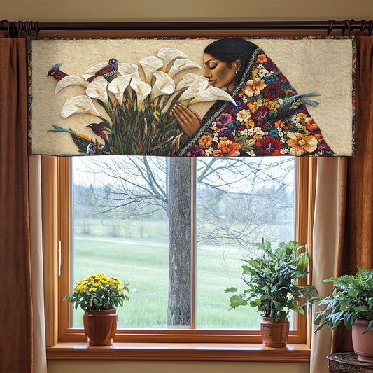 Sacred Floral Spirit WN1706068CL Quilted Valance