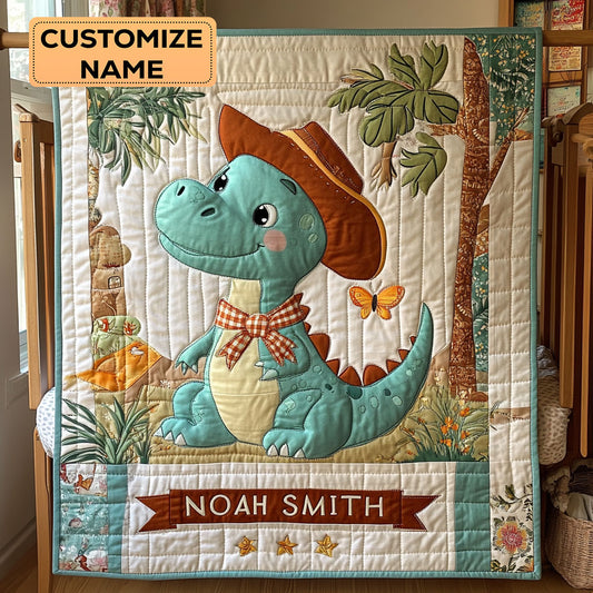 Wild West Rex WY1807020CL Personalized Baby Quilt