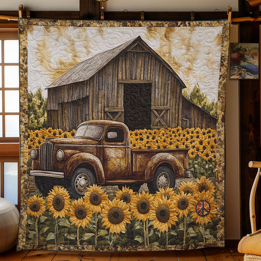 Sunflower Vintage Truck WN1511065CL Quilt